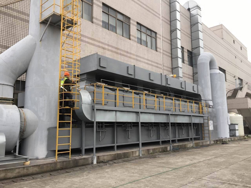 Catalytic combustion exhaust gas treatment equipment